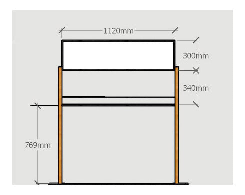 Caja de luz con repisa